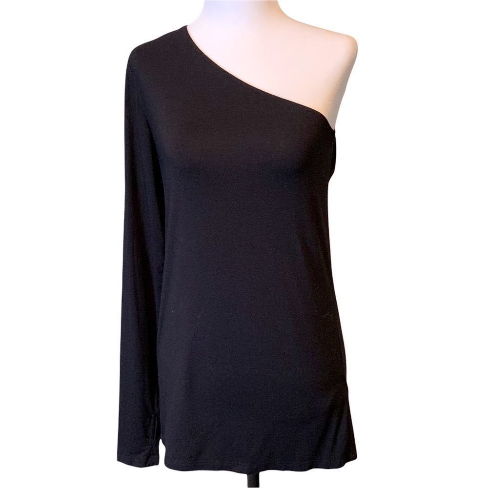 Mark. One Sleeve Black Top Size 8/10
